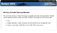 Link to Ministry of Health Planning Mandate.