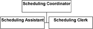 Organization Chart -- Scheduling Branch.