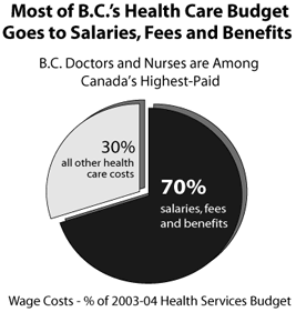 Most of B.C.'s Health Care Budget Goes to Salaries, Fees and Benefits.