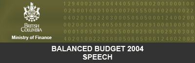 Balanced Budget 2004: Speech.