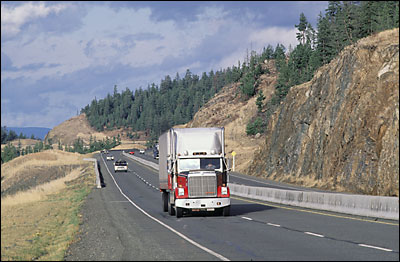 Photograph -- Truck on Highway.