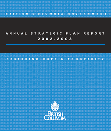 Annual Strategic Plan Report 2002 - 2003.