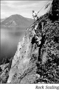 Photograph -- Rock Scaling.