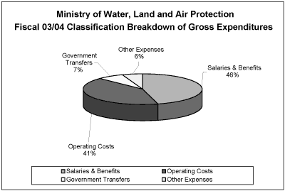 Fiscal 03/04 Classification Breakdown of Gross Expenditures.